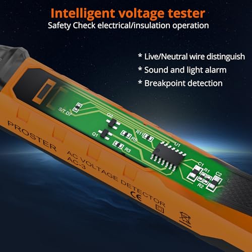 Proster Non-Contact Voltage Tester Pen Adjustable 12-1000V/48-1000V