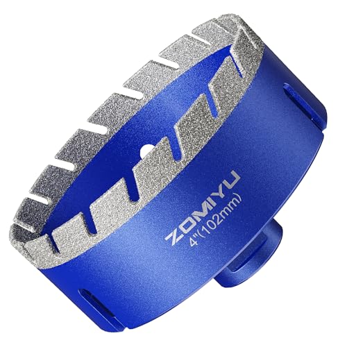 4" Diamond Hole Saw, Wet/Dry Diamond Core Bit for Tile Granite - size: 4"(102mm)