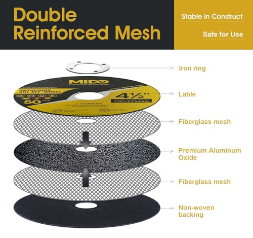 50 PCS Cut Off Wheels Angle Grinder Cutting Disc 4-1/2" x .045" x 7/8" Ultra Thin Cut Off Wheel for Metal - style: 50PCS 4.5Inch Cut Off Wheels