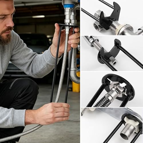 2Pcs 2026 New Multifunctional Sink Wrench,Basin Wrench Faucet Tool Plumbers Tool for Under Basin Sink Tight Spaces Kitchen Bathroom Home Repair
