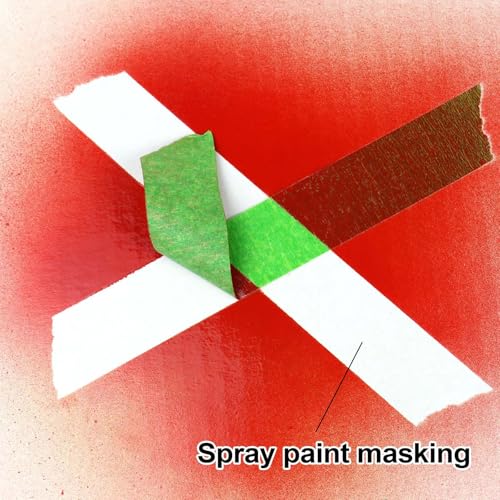 BOMEI PACK Green Painters Tape 1 Inch Bulk - Paint Tape 5 Rolls x 1 Inch x 55 Yards - Green Masking Tape for Walls Painting, DIY Crafting, and School Projects, Total 275 Yards - color: Green