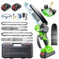 Mini Chainsaw Cordless, 8&6 IN Brushless Electric Chainsaw Battery Powered - color: Green01