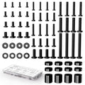 Universal TV Mounting Hardware Screw Kit, M4-M8 Screws for VESA Mounts | Black Screws, Complete set includes bolts, washers and spacers, Fits Most TVs/Monitors up to 80 inches,Organized Storage Case