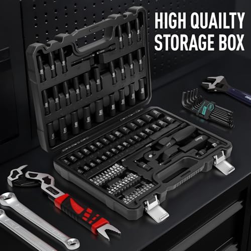 DISEN 94 PCS 1/4" Drive Impact Socket Set - size: 1/4" 94PCS