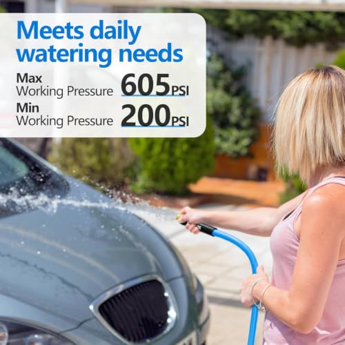 SPECILITE Hot/Cold Rubber Garden Water Hose 15 ft x 1", -50℉ to 190℉, Blue - color: 1'' Blue, size: 15 FT