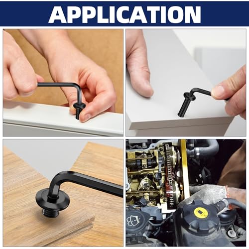 #10-24 x 2 Flat Head Socket Head Screw Furniture Bolts Countersunk Connector Screws, Stainless Steel 18-8 (304), Black Oxide, Fully Threaded, 25 PCS - size: #10-24 x 2"