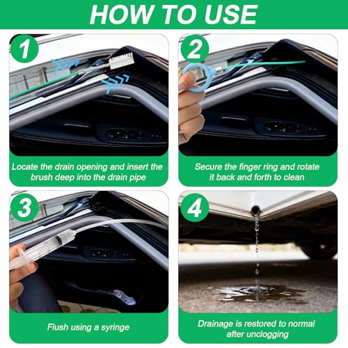 XANGNIER Car Sunroof Drain Cleaning Tool Kit,7 Pcs - color: Multicolor1