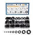 800Pcs Nylon Flat Washer Assortment Set, Washers Metric Sealing Spacer Gasket Ring Washers Set, 9 Sizes - M2, M2.5, M3, M4, M5, M6, M8, M10, M12(Black) - size: 800black