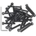 55 Pieces M4 x 25mm Socket Head Cap Screws, Thread Pitch 0.7mm, Sutemribor M4 Black Screws, 12.9 Grade Alloy Steel, Black Oxide Finish, Fully Threaded - size: M4 x 25mm, style: Socket Head