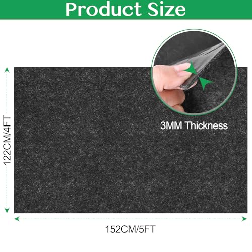 ToLanbbt Outdoor Storage Shed Floor Mat, 5 x 4 FT Waterproof Carport Mat, Washable Furniture Pad with Non Slip Backing for Dust, Oil, Protection, Storage Shed Not Included - size: 5 x 4 FT