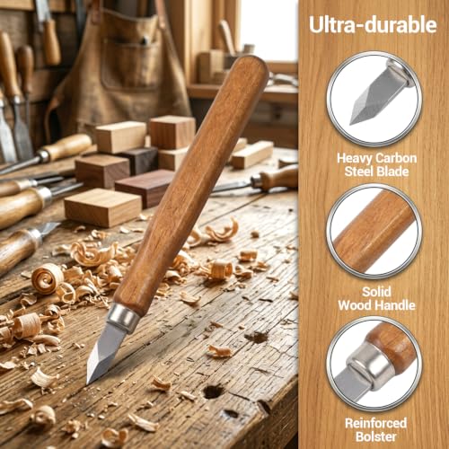 2 Pack Woodworking Marking Knife, Wood Marking Knife Dual | Bevel Striking Knifes, Wood Carving Kit Scribing Tool For Diy Sculpture Carpenter Experts Beginners
