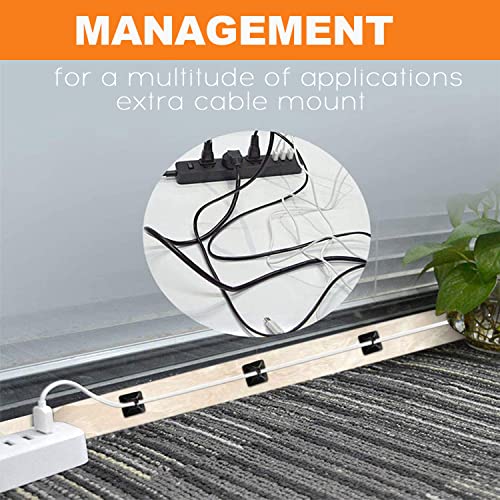 100 Pack 1.1 inch Zip Tie Adhesive Mounts Self Adhesive Cable Tie Base Holders with Multi-Purpose Tie wire clips with screw hole,Anchor stick on wire holder with 8 inch zip ties（Black） - color: 100 Pack 1.1" Black