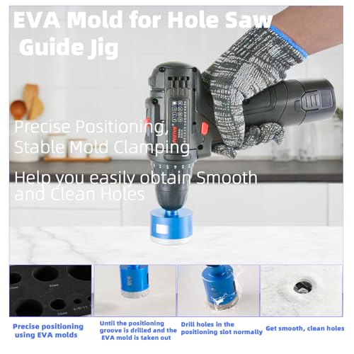 Diamond Core Hole Saw Kit 3-50Mm Dry Wet Drill Bits EVA Positioner 14 Pcs