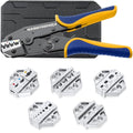 haisstronica 6PCS Crimping Tool Set, Interchangeable Terminal Dies