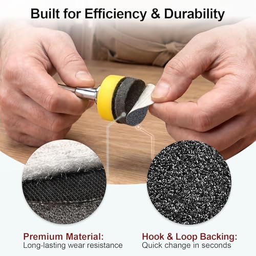 304-Piece Rotary Tool Accessory Kit with Sanding and Polishing Attachments - size: 1 Inch