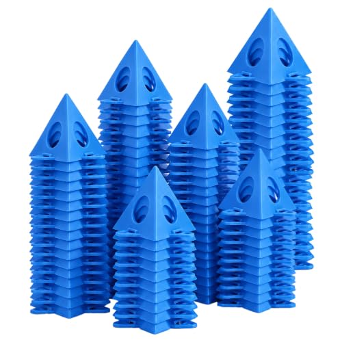 RUGLAMZHIP 80 pcs Painters Pyramids, Painters Pyramid Stands. Blue | Painter's Stands & Mini Tripods for Door Risers, Cabinet Doors, Paint Tent, Woodworking Tools, Cabinet Pouring Accessories - style: Blue-80pcs