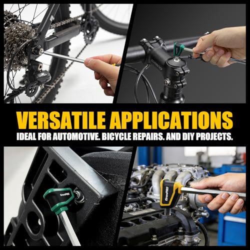 GRENPRO 18PC T-Handle Ball End Allen Wrenches Sets Metric &SAE Box Hex Key - style: 18 Pieces T-Handle Allen Wrench Set Metric and SAE