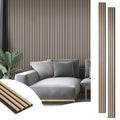 Art3d 96 x 6 Inch WPC 3D Fluted Wood Textured Slat Wall Panels, 8-Pack, Oak - color: WPC Oak, size: 96*6