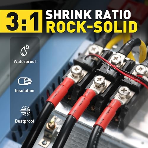 haisstronica 620PCS Wire Repair Kit, Solder Seals, 3:1 Tubing, Heat Gun | Low-Melt Solder Rings, 2 Heat Settings, Adhesive Lining, 6 Tubing Sizes, 2 Heat Settings, Trailer Wiring - size: 620 PCS