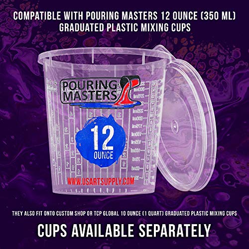 Pouring Masters 12-Pack Mixing Cup Lids for 12 Oz (350ml) - size: 12-Ounce - Lid