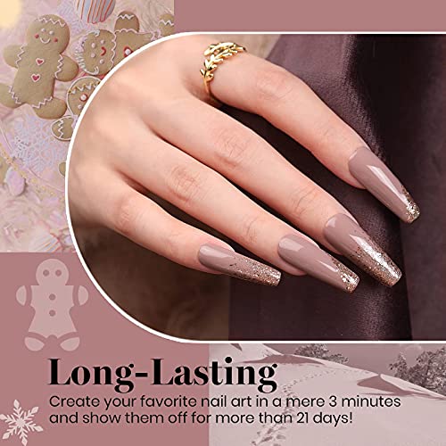 Beetles Gel Polish Set, 6 Colors Nude Brown Shimmer Gel Polish - color: A - Mixed Finishes | Ginerbread
