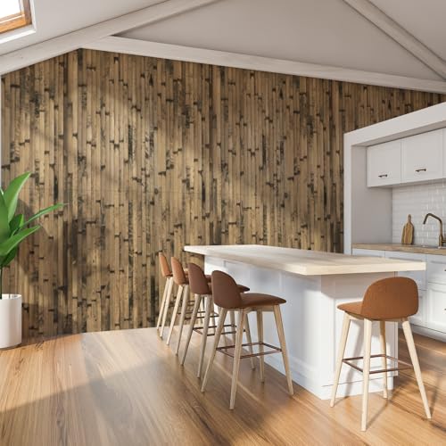 Art3d 48 x 96 in Pole Wrap Natural Bamboo Wall Panel, 1-Pack, Dark Burned - color: Dark Burned, size: 1-48 inches x 96 inches