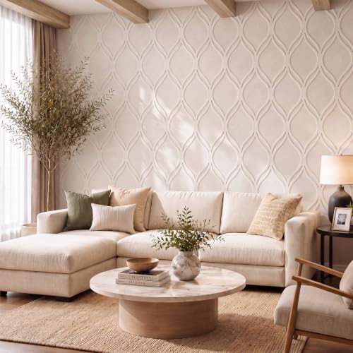 Yalikop 6 Pcs 3D 12 Inch Wall Panels Premade Wainscoting Kit, Symmetrical - color: Symmetrical