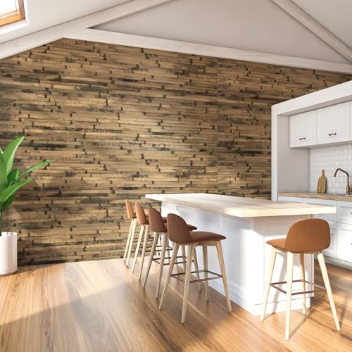 Art3d 48 x 96 in Pole Wrap Natural Bamboo Wall Panel, 1-Pack, Dark Burned - color: Dark Burned, size: 1-48 inches x 96 inches