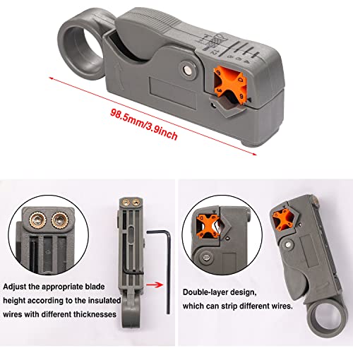 Taiss Coaxial Cable Tool Kit,BNC Crimp Tool+10PCS BNC Male Crimp Connector