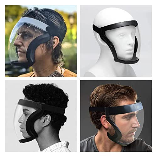 Full Face Shield Transparent High-Definition Plastic Face Shield, Super Protective Face Shield for Unisex Adults, 1 Pack
