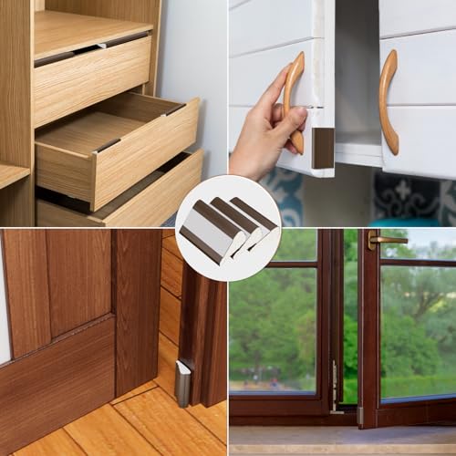 Kneelisa 3Pcs×196” Wedge-Shape Foam Window Weather Stripping Door Seal - color: Brown, size: 3pcs×196"