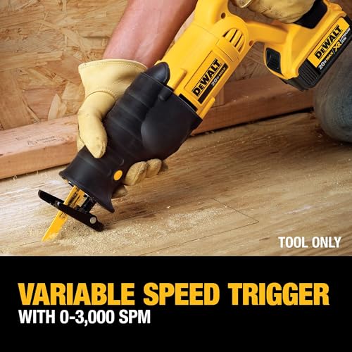 DEWALT 20V MAX* Cordless Reciprocating Saw, Battery and Charger Included (DCS380P1)
