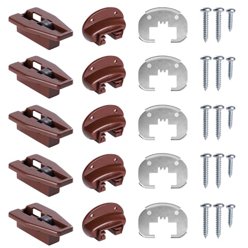 for Kenlin Rite-Trak II Drawer Slides Replacement 5 Sets of Rite Track 2 Drawer Repair Parts for Dresser and Nightstand Drawers - 168 Track Guides (5) - size: 5