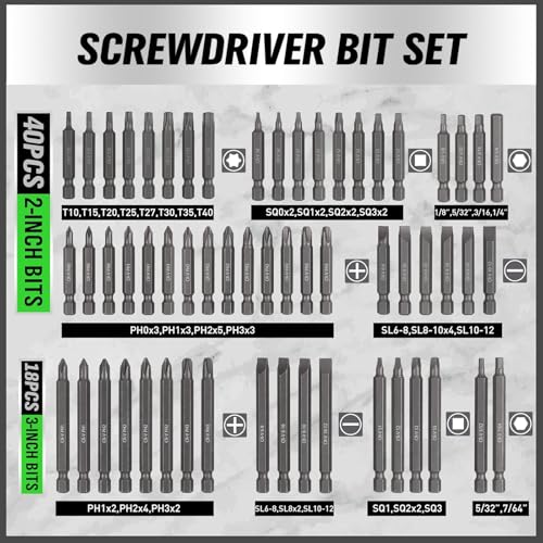 SWANLAKE 232-Piece Ultimate Screwdriver Bit Set, Cr-V Impact Driver Bit Set, Includes Security Bits, Nut Driver, Ratchet Wrench and Bits Holder - style: Multi-Used Version
