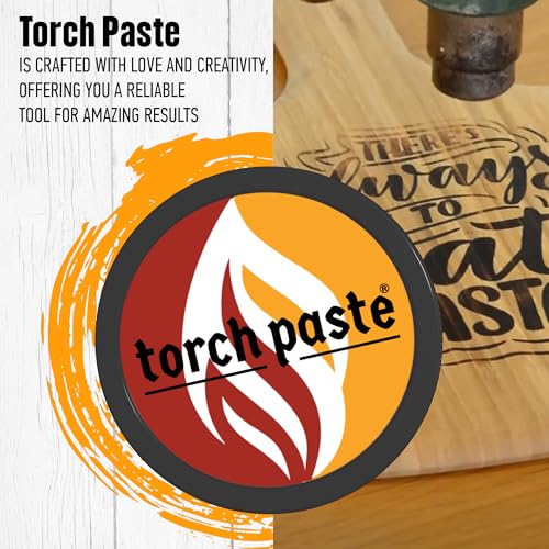 Torch Paste - The Original Wood Burning Paste | Made in USA | Heat Activated Non-Toxic Paste for Crafting & Stencil Wood Burning | Accurately & Easily Burn Designs on Wood, Canvas, Denim & More | 3 OZ - size: 3 oz. (weight)