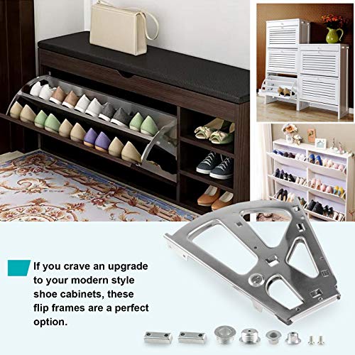 2 Layers Shoes Drawer Cabinet Hinges, Silver, 1 Pair - color: Silver, size: 2 Layers