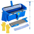 Professional Window Cleaning Kit, Window Washing Kit with 3 Gallon Bucket, 14-Inch Squeegee & 15-Inch Scrubber, 61-Inch Extendable Pole, Window Cleaning Equipment for Home & Commercial (61 inch) - size: 61 inch-1