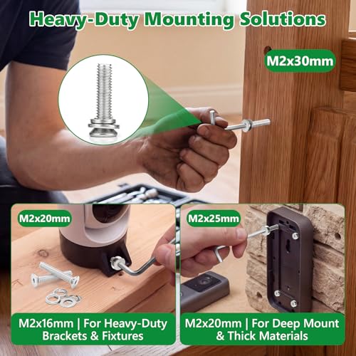 652 Pcs M3 Flat Head Screws Nuts Washers Wrench Kit, 304 SS - size: SS M3 652pcs 1