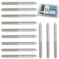 12 Pack 1/4-20 x 3 Inch Silver Hanger Bolts 1/4-20" Double Headed Bolts 1/4 Wood Dowel Screw Self-Tapping Screw Hanger Bolts for Furniture Screws Double Screw Threaded Rods Bolt 75mm Length - size: Silver 1/4-20"x3"-12PCS