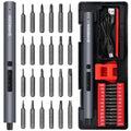 SHARDEN 29 IN 1 Mini Electric Screwdriver, Small Electric Screw Driver(Red) - color: Red