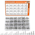 HELIFOUNER 510 Pieces Phillips Pan Head Machine Screws Nuts Washers Assortment Kit, Stainless Steel 304, Full Thread (M2 M2.5 M3 M4 M5 M6) - size: M2 M2.5 M3 M4 M5 M6