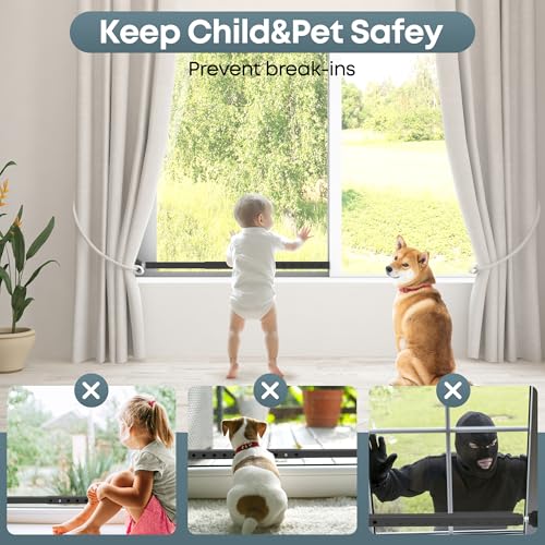 1 Pack Adjustable Window Security Bars for Inside, 17"-33", Black - color: Black - 1 Pack