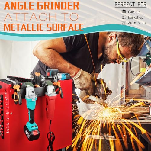 ULIBERMAGNET Angle Grinder Holder, Solid Steel Utility Storage Rack,Heavy Duty Wall Mount Storage Metal Shelf Holder for Angle Grinders, Cutters, Polishers,Screwdriver - style: Angle Grinder Holder