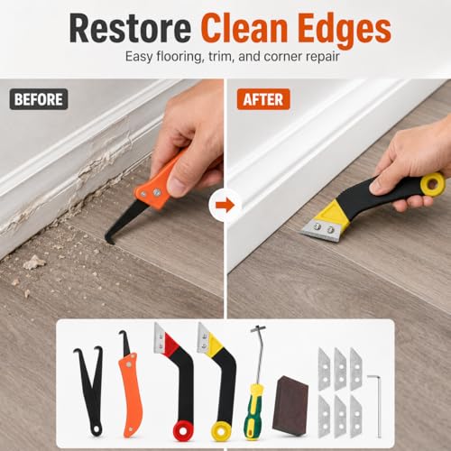 Grout Removal Tool Kit, 2 Saws with 6 Replacement Blades