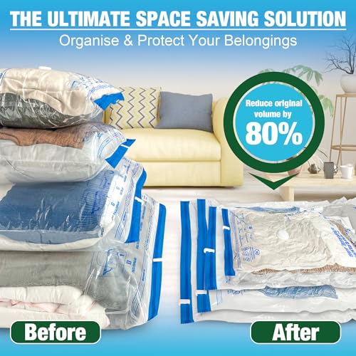 Vacuum Storage Bags, Vacuum Seal Bags for Clothing, 5 Jumbo 5 Large - size: 5 Jumbo 5 Large