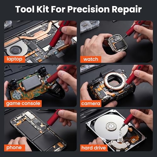 3.7V Mini Electric Screwdriver 52in1 Kit for Phone Laptop - color: 52-in-1-red