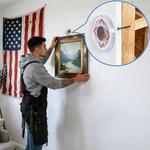 Magnetic Stud Finder, Powerful Magnet Wall Scanner to Locate Screws for Drywall and Wood | Easy to Use | No Batteries Required - Visual Effect with Clear Case- 1 Pack