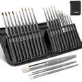 Nicpro 22 PCS Miniature Paint Brushes & Dry Brush, Model Paint Brush Set - size: 20 PCS