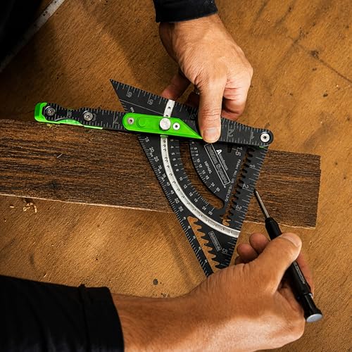 Britton Square Britton Square® 7" Rafter Square: Patented Level Pivot Arm, 3 Vials