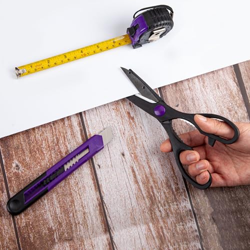 CARTMAN Complete Household Tool Set, Purple Hand Kit With Storage Case - color: Purple&Black